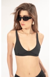 Top Triângulo Com Arco Comfort Essential Preto
