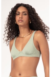 Top Triângulo Com Arco Comfort Essential Verde Oliva