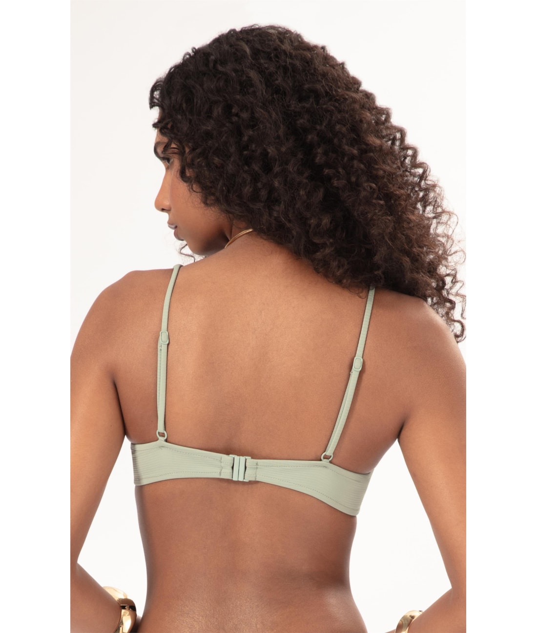 Top Triângulo Com Arco Comfort Essential Verde Oliva