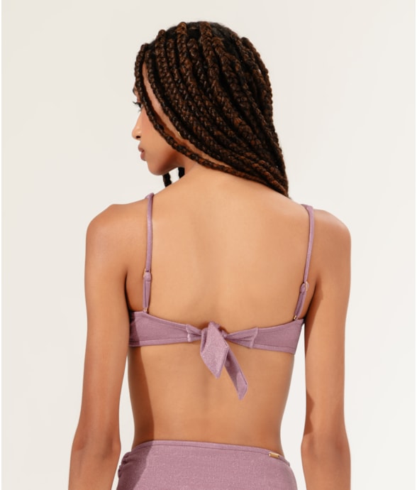 Top Triângulo Com Arco Comfort Positano Roxo