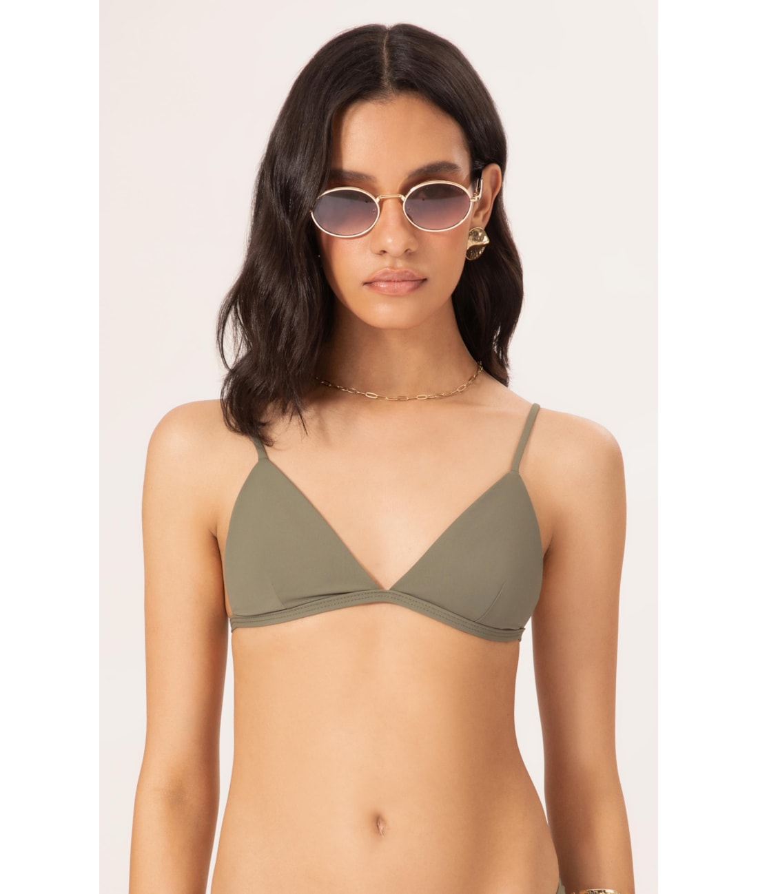 Top Triângulo Fixo Air Sense Verde Militar