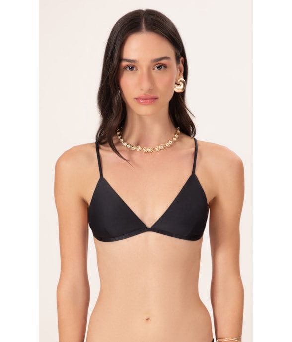Top Triângulo Fixo Duo Preto