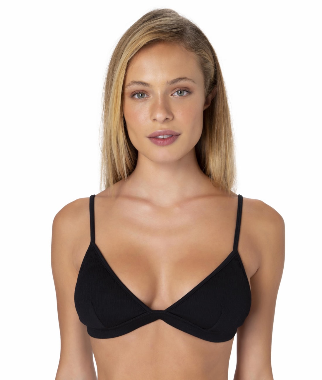 Top Triângulo Fixo Esmeralda Preto