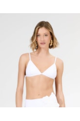Top Triângulo Fixo Liso Blossom Branco