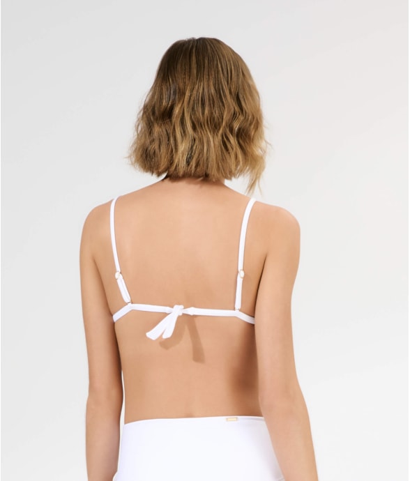 Top Triângulo Fixo Liso Blossom Branco