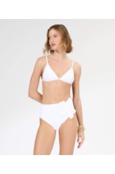 Top Triângulo Fixo Liso Blossom Branco