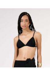 Top Triângulo Fixo Liso Blossom Preto