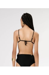 Top Triângulo Fixo Liso Blossom Preto