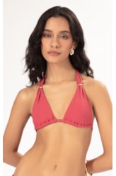 Top Triângulo Lenco Crepe Ocean Melancia