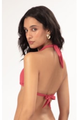 Top Triângulo Lenco Crepe Ocean Melancia