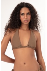 Top Triângulo Lenco Crepe Ocean Tabaco