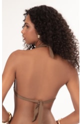 Top Triângulo Lenco Crepe Ocean Tabaco