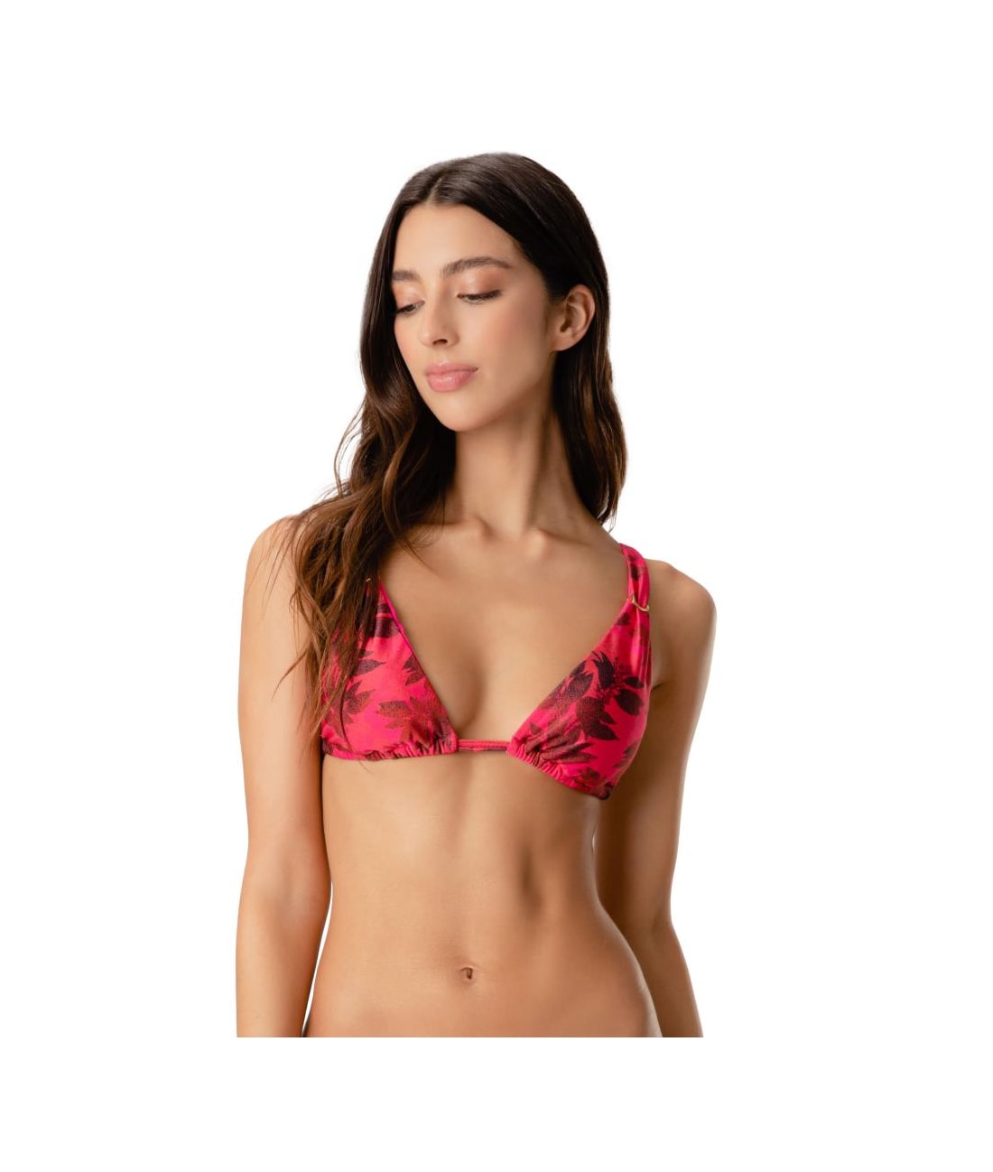 Top Triângulo Lenço Helicônia Pink