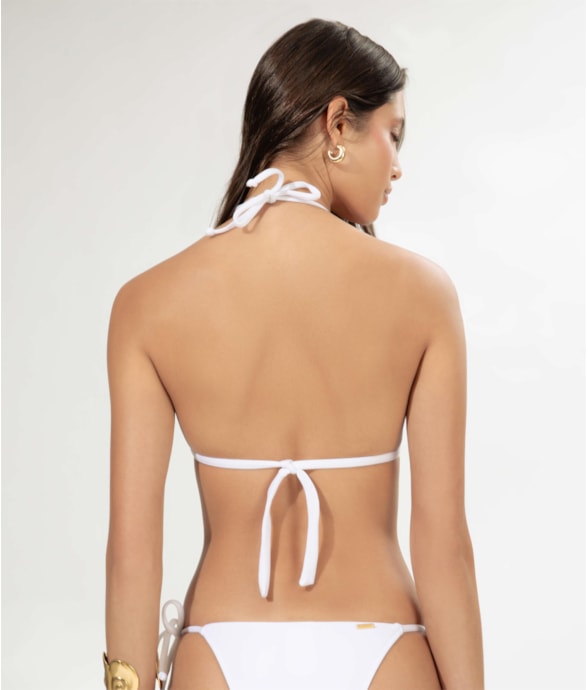 Top Triângulo Liso Blossom Branco