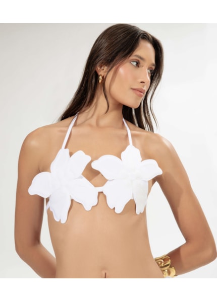 Top Triângulo Liso Blossom Branco