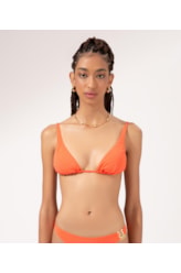 Top Triângulo Longo Dots Laranja