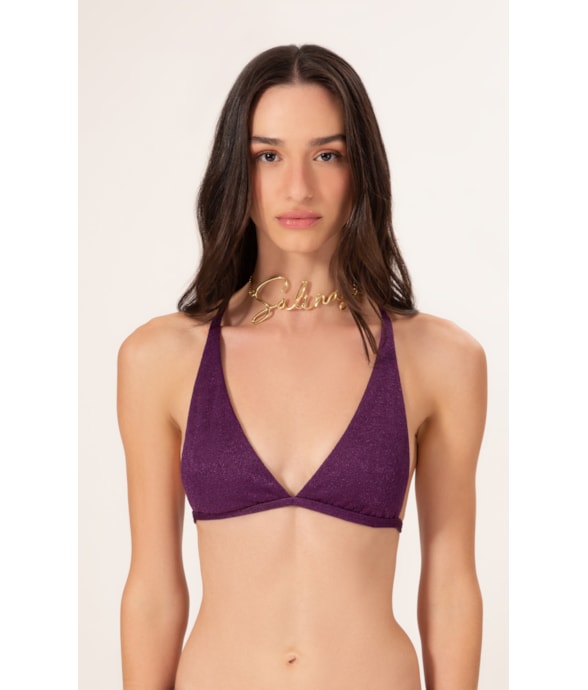 Top Triângulo Longo Nuage Roxo