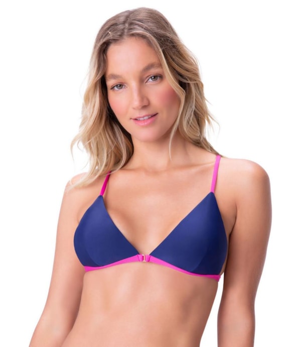 Top Triângulo Nadador Sporty Pink Rosa