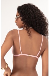 Top Triângulo Passador Fluid Rosa
