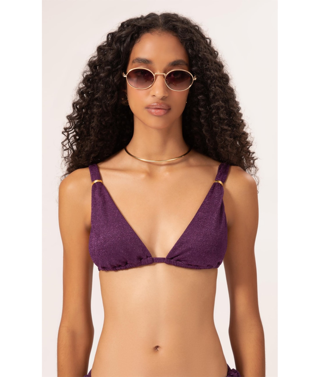 Top Triângulo Passador Nuage Roxo