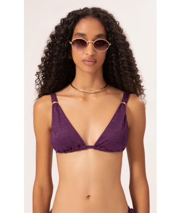Top Triângulo Passador Nuage Roxo