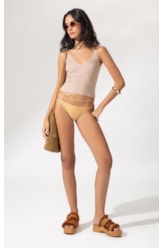 Top Tricot Canelado Mescla Natural