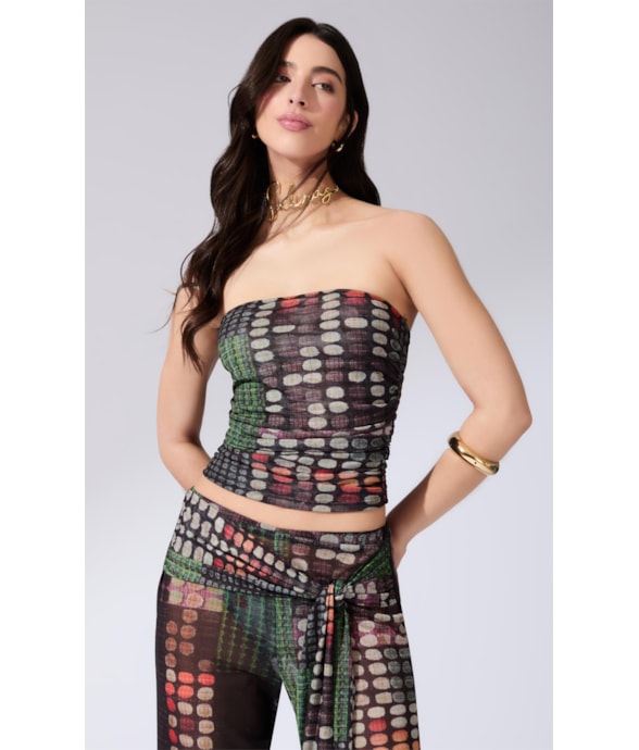 Top Tule Cali Verde Escuro