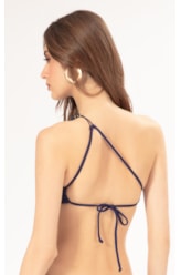 Top Um Ombro So Crepe Ocean Marinho