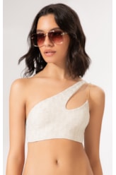 Top Um Ombro Só Eos Off White
