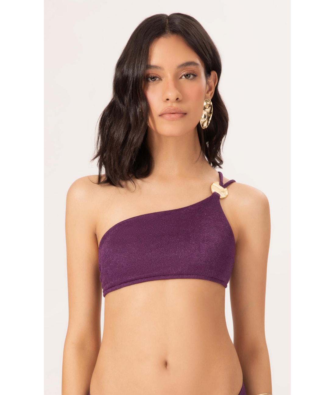 Top Um Ombro Só Nuage Roxo