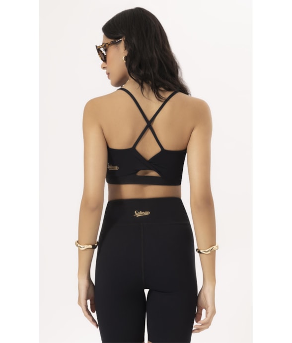 Top Wellness Alcas Poliamida Preto