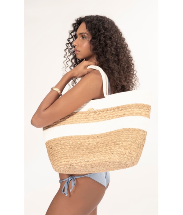 Totebag Bicolor Ylana Salinas Branco