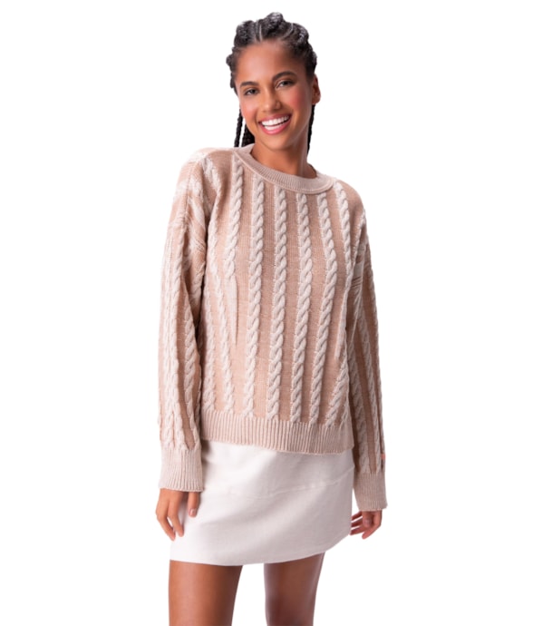 Tricot Holiday Trançado Natural