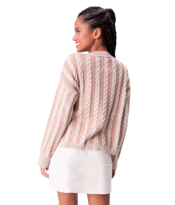 Tricot Holiday Trançado Natural