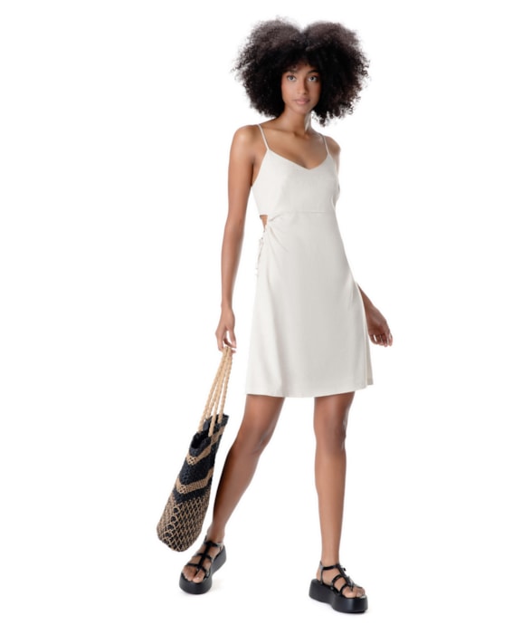 Vestido Alças Linen Soft Natural