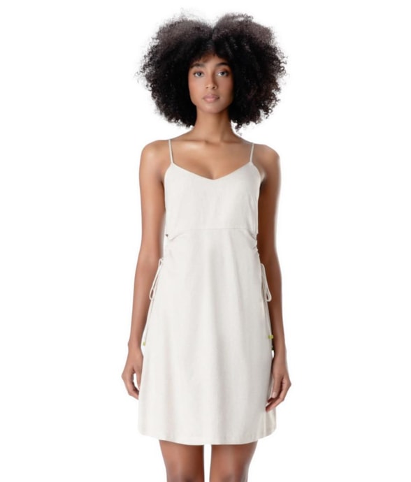 Vestido Alças Linen Soft Natural
