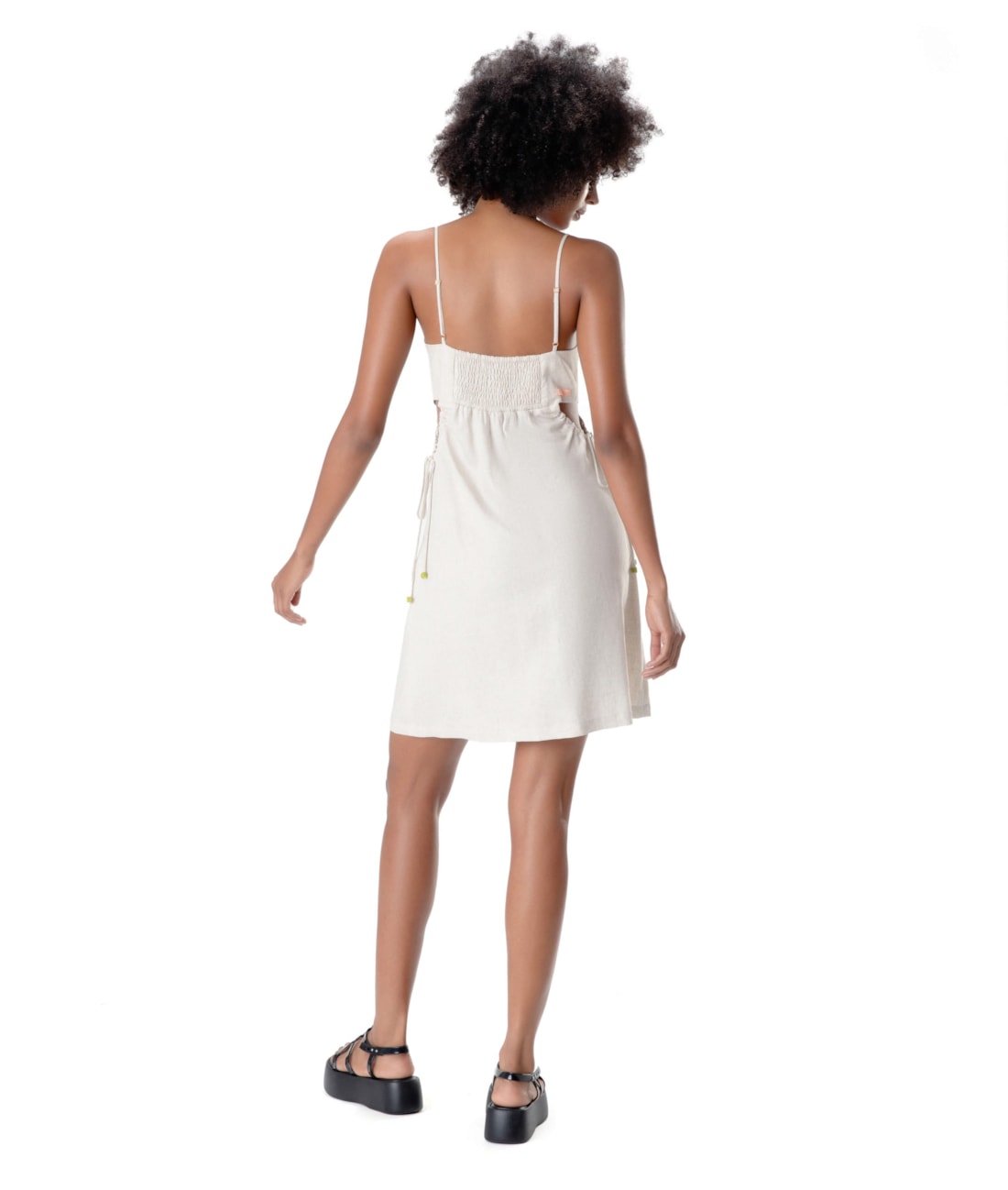 Vestido Alças Linen Soft Natural