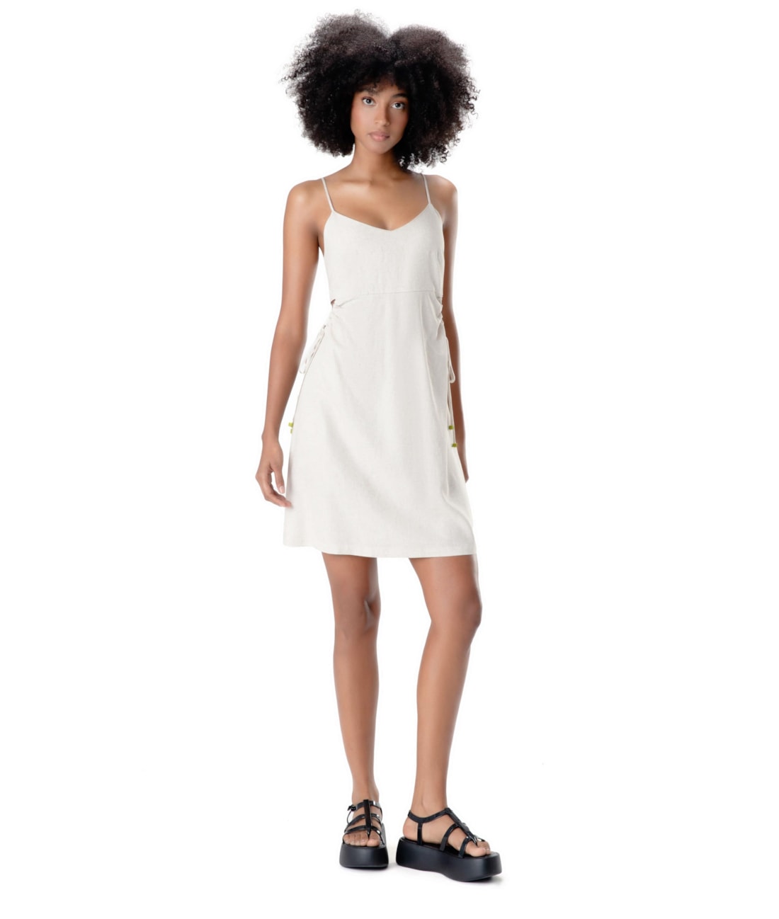 Vestido Alças Linen Soft Natural
