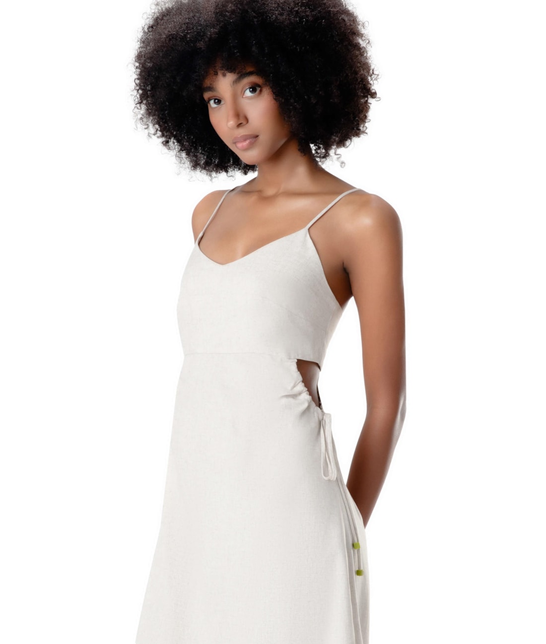 Vestido Alças Linen Soft Natural