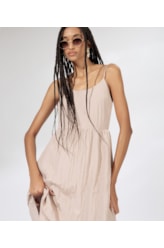 Vestido Alcinha Satin Waves Rosa Dusty