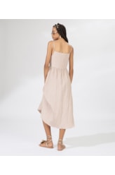 Vestido Alcinha Satin Waves Rosa Dusty