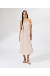 Vestido Alcinha Satin Waves Rosa Dusty