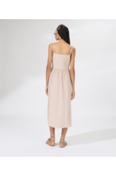 Vestido Alcinha Satin Waves Rosa Dusty