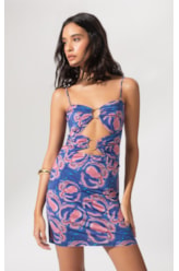 Vestido Argolas Sous  Marine Royal