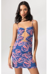 Vestido Argolas Sous  Marine Royal