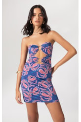 Vestido Argolas Sous  Marine Royal