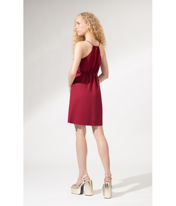 Vestido Cachequer Linho Blend Vinho