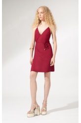 Vestido Cachequer Linho Blend Vinho