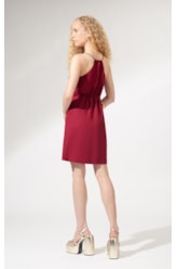 Vestido Cachequer Linho Blend Vinho