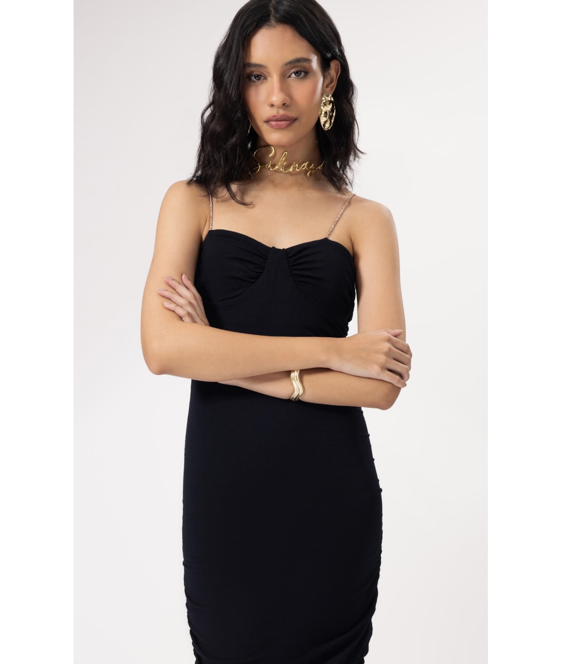 Vestido Crimp Sky Preto
